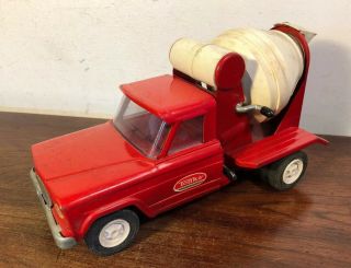 Vintage Mini Tonka Jeep Gladiator Cement Concrete Mixer Truck Pressed Steel Toy 2