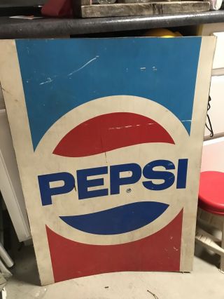Vintage Pepsi Cola Metal Sign,  Paint