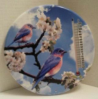 Morco 365 Vintage Blue Bird Outdoor Thermometer Classic 8 "