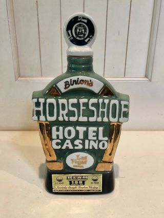 Vintage Horseshoe Hotel Jim Beam Decanter/bottle (empty)