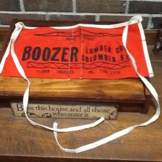 Vintage Boozer Lumber Co.  Carpenter Nail Apron Columbia,  Sc Roof Trusses