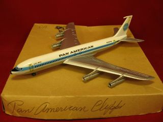 Vintage Aero Mini Boeing 707 Pan American Pan - Am Jet Airplane Plane W/box Japan