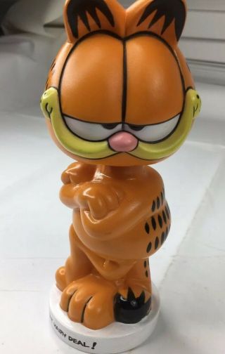 Vintage Garfield Bobblehead “big Fat Hairy Deal ” Fat Cat Funko