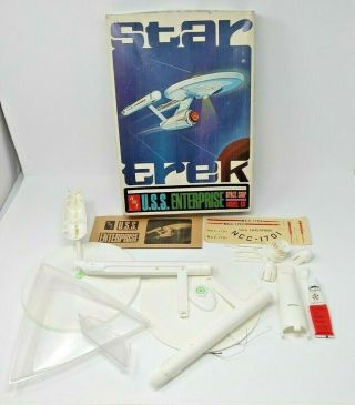 1966 Vintage Amt Star Trek Uss Enterprise Model Kit 921 - 200 Complete
