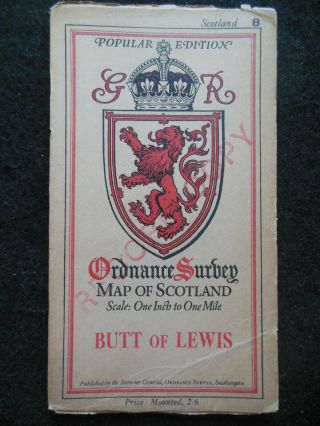 Butt Of Lewis (hebrides) Vintage 1931 Ordnance Survey Of Scotland/scottish Map 8