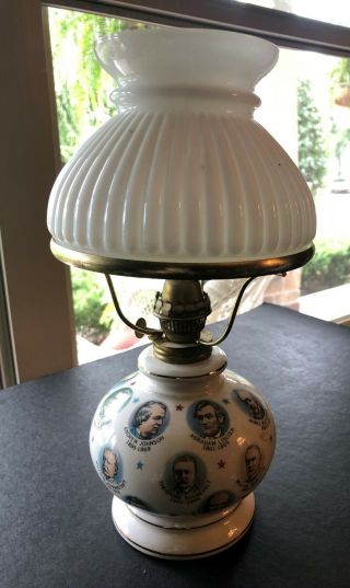 Vintage Chadwick Miller U.  S.  Presidents 1966 Oil Lamp Japan