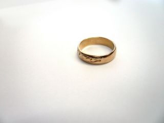 Vintage Yellow Gold Filled Baby Ring Embossed BABY 2