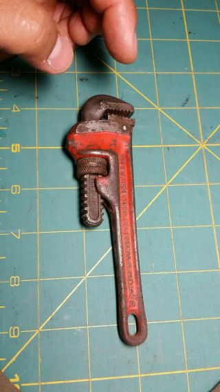 Vintage Rigid 6 Inch Pipe Wrench Usa Made Elyria Ohio