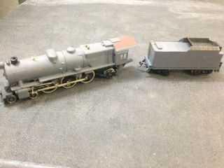 Vintage Ho Trains Die Cast Metal 4 - 6 - 2 Pacific Steam Locomotive,  Tender Unknown