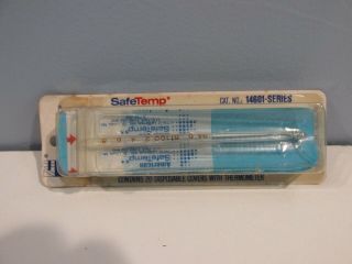 Vintage American Hospital Supply Glass Thermometer Safetemp