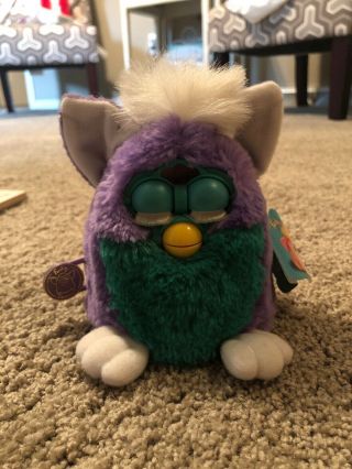 Vintage 90s 1999 Tiger Electronic Furby Babies Purple Green 70 - 940