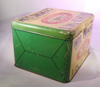 VINTAGE BEECH - NUT PEPPERMINT CHEWING GUM YELLOW GREEN TIN CANISTER 6
