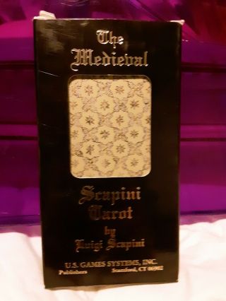 Vintage Tarot Card Deck The Medieval Scapini Tarot By Luigi Scapini 1985