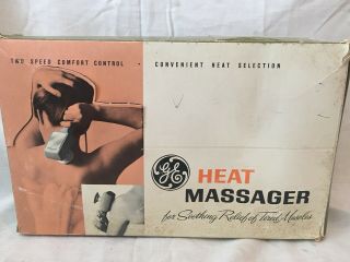Ge Vintage Heat Massager General Electric Mr - 2 Two Speed W/box & Attachments