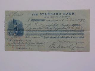 Scrip 1879 The Standard Bank Of British South Africa Limited Port Elizabeth Vtg