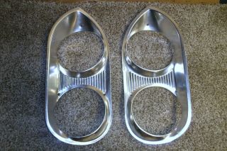 Vintage 1966/other Years Chevrolet Corvair/monza Oem Headlight Bezels