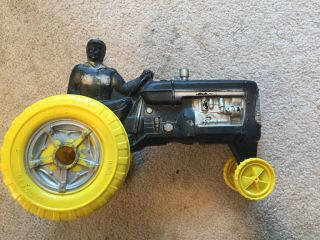 Vintage Empire Toy Farm Tractor Blow Mold Plastic Black Yellow 15 " L X 10 " H