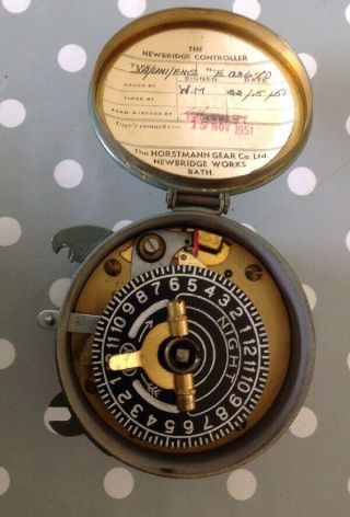 Vintage Newbridge Controller Horstmann Gear Co.  Bath Timer Switch 1951 Label