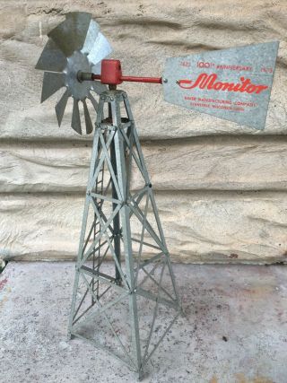 Vintage 17 " 1973 100th Anniversary Monitor Miniature Windmill Salesman Sample