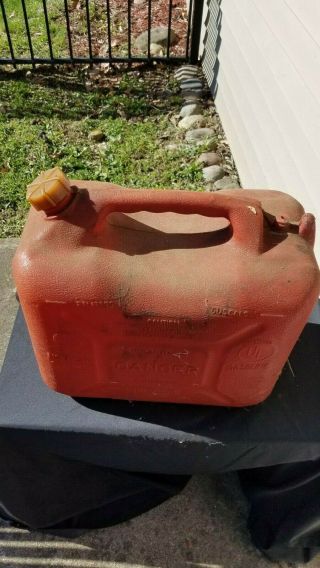Vintage 6 Gallon Pre Ban Vented Gas Can Without Spout
