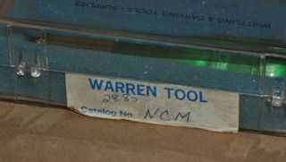 Vtg Warren Tool Whittling & Carving Tools Green Handle Blades Gouges Case Chisel 7