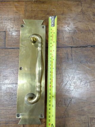 Heavy Vintage Brass Door Pull Handle 12 "