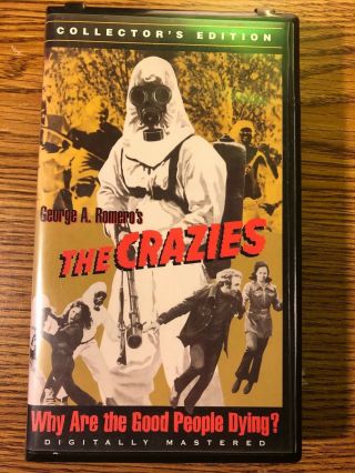 The Crazies Vhs Vintage George Romero Oop Horror Film Collector 