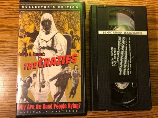 The Crazies VHS Vintage George Romero OOP Horror Film Collector ' s Clamshell Case 2