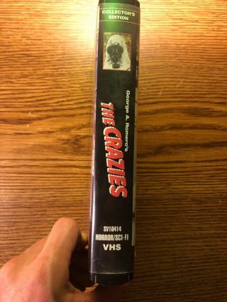 The Crazies VHS Vintage George Romero OOP Horror Film Collector ' s Clamshell Case 4
