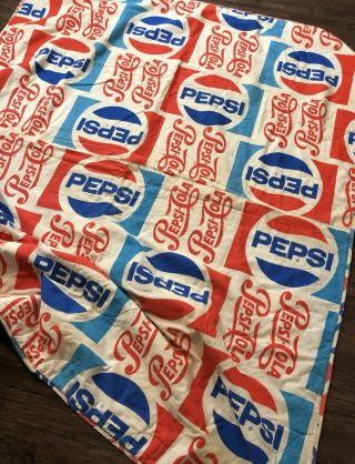 Vintage Pepsi Soda Pop Advertising Sleeping Bag Camping Man Cave Wall Hang Art
