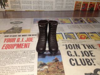 Vintage 1960 ' s GI Joe 1st Issue Tall Brown Rubber Boots 2