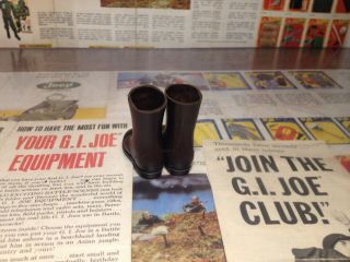 Vintage 1960 ' s GI Joe 1st Issue Tall Brown Rubber Boots 4