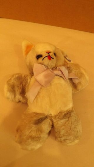 Vtg Character Novelty Co.  Plush Teddy Bear Little 9 " Toy