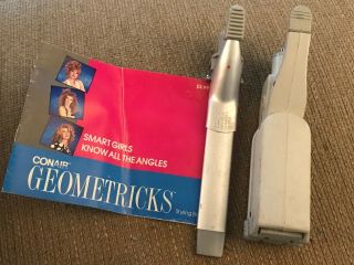 Vintage 1988 Conair Geometricks Hair Styling Tools (2) Attachments