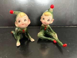 Vintage Green Elf/ Pixie Ceramic Japan 3 1/4”