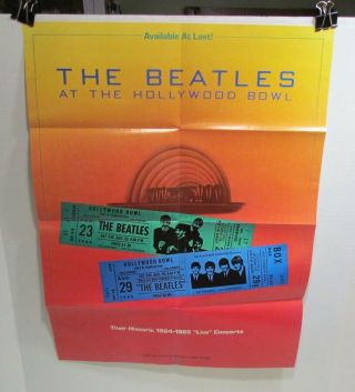 The Beatles At The Hollywood Bowl Capitol Records Promo Poster Vintage 1977