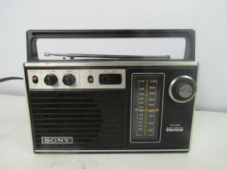 Sony Tfm - 7250w Sensitive Am/fm Transistor Radio,  Vintage From 1973,
