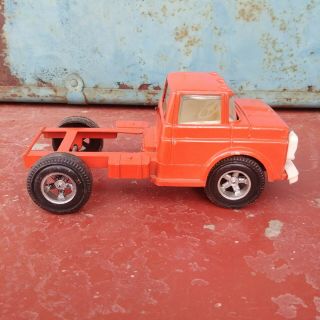 Vintage Pressed Metal Toy Truck Hong Kong,  6 ",  It Makes A Loud Reving Noise