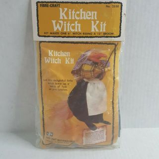 Vintage Kitchen Witch Kit Art Craft Kit Doll Decoration Halloween