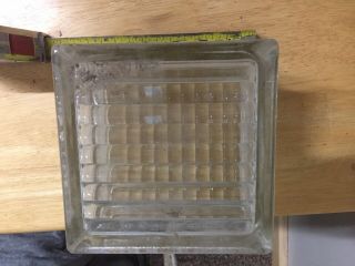 Vintage Reclaimed Architectural Glass Block 7 3/4 
