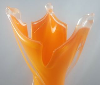 Vintage Alrose Empoli Fratelli Art Glass Vase Made In Italy Slung 4