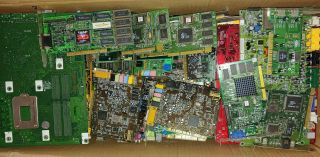 20,  Lbs Vintage Computer Motherboards & Pci Cards For Gold/silver Recovery