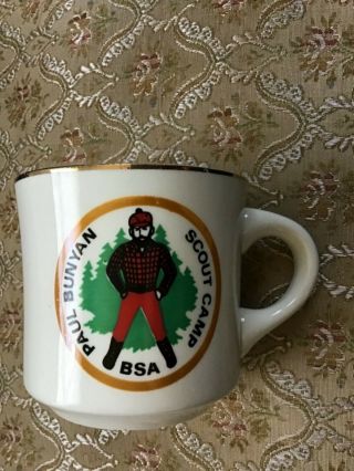 Bsa Vintage Coffee Mug Lake Huron Area Council Paul Bunyan Scout Camp Oa Arrow