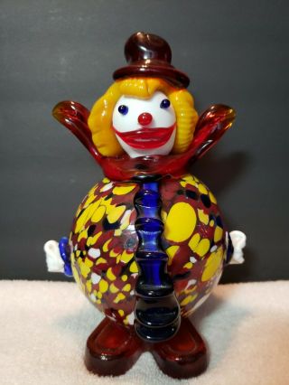 Vintage Art Glass 8 3/4 Inch Clown Murano?