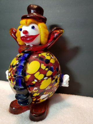 Vintage Art Glass 8 3/4 Inch Clown Murano? 3