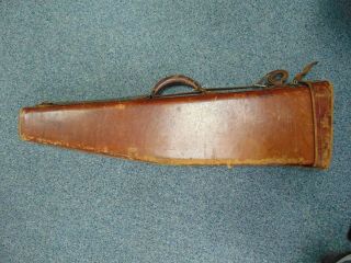 Vintage Leather Rifle/shotgun Hard Case