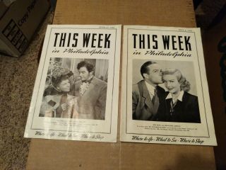 2 Vintage Issues From 1942 This Week Philadelphia Bob Hope