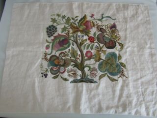 Vintage Old Wall Hanging Botanical Embroidered 23.  5 " X 30.  5 "