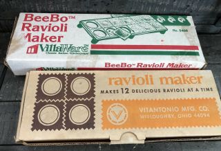 Vintage Vitantonio & Beebo Ravioli Maker (2) - 12 Large Ravioli