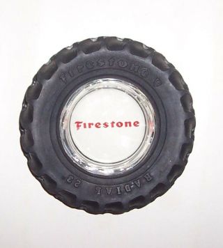 Vintage Firestone Radial 23 Rubber Tire Ashtray
